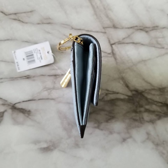 NWT Michael Kors Light Blue Card Holder Wallet - Picture 4 of 6